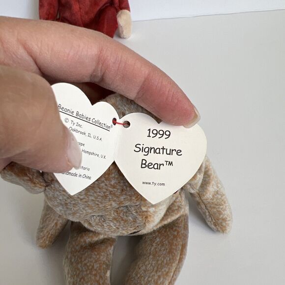 Ty Beanie Babies Lot Of 3 Schweetheart Chocolate Signature Bear All 1999 W Tags - Picture 5 of 10
